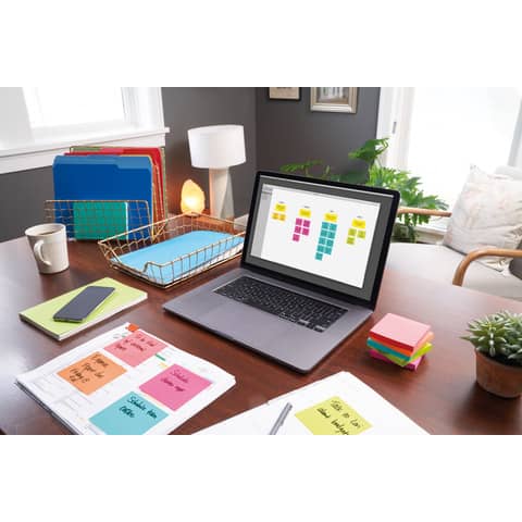Foglietti Post-it® Popmistic - conf. 6 blocchetti da 100 ff - 76x76 mm - 654-pop